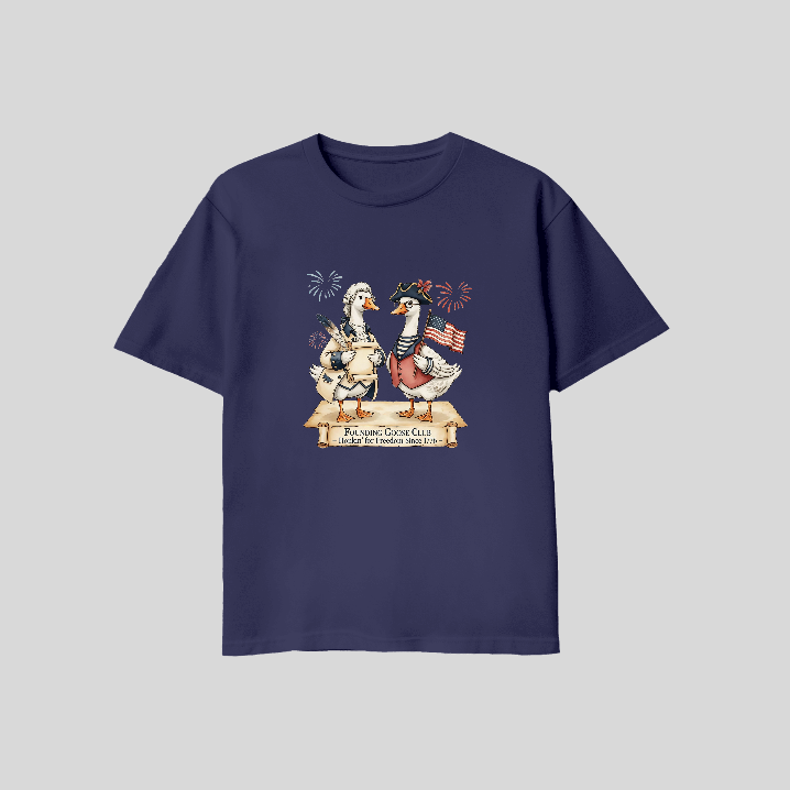 Patriotic Porch Geese 250 Anniversary Shirts