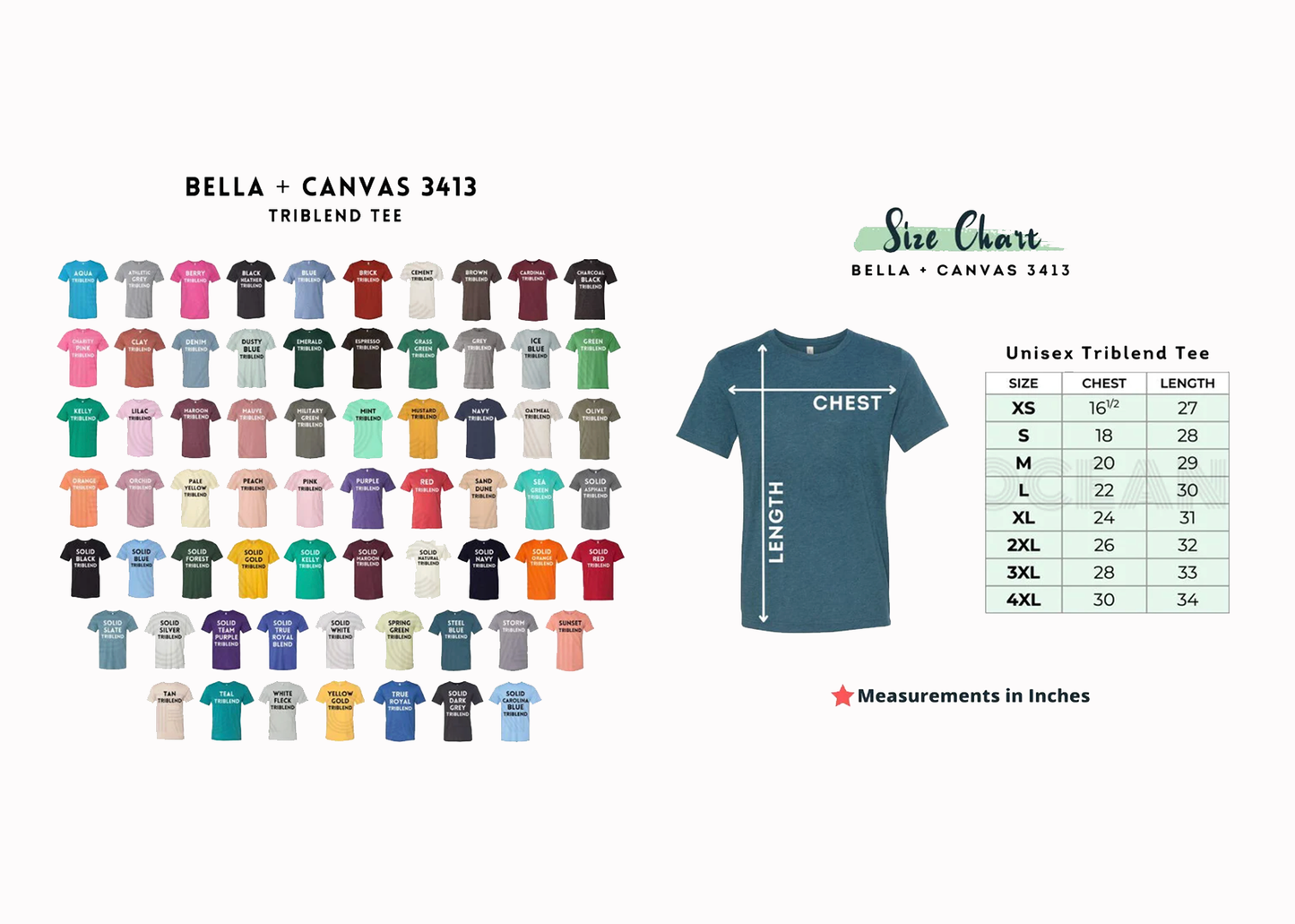 Bella+Canvas® Triblend Custom Lightweight Tees