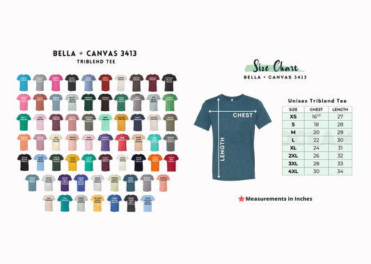 Bella+Canvas® Triblend Custom Lightweight Tees