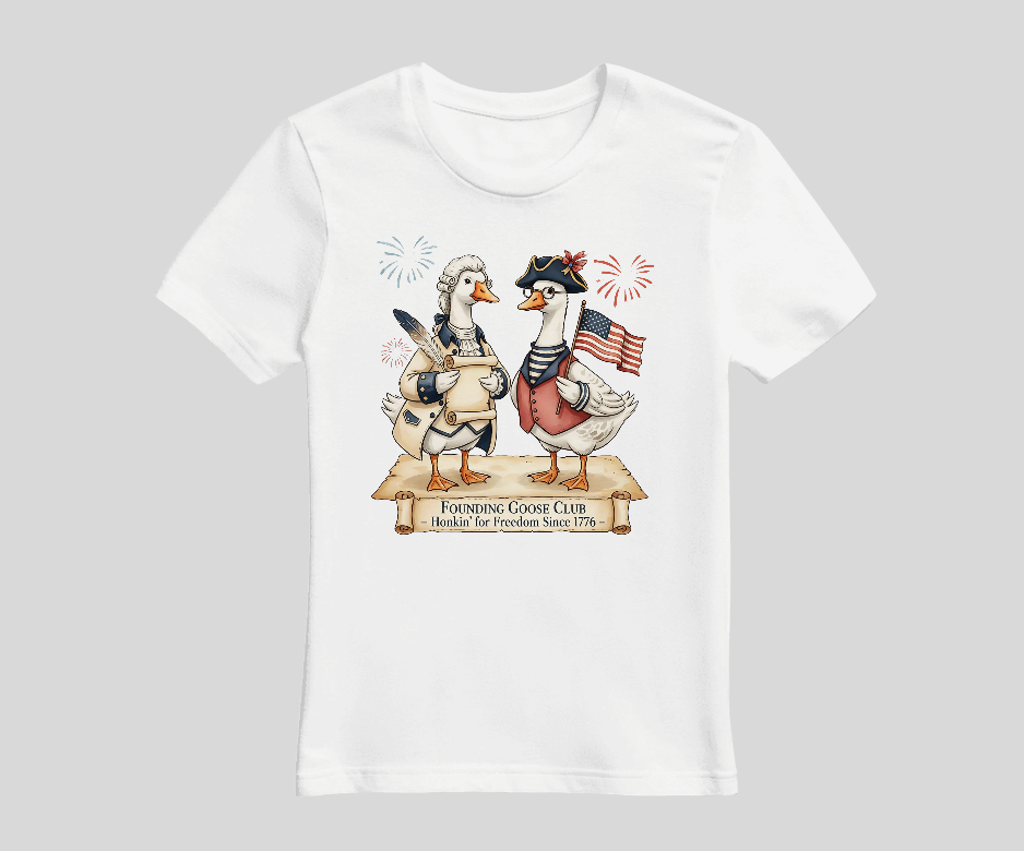 Patriotic Porch Geese 250 Anniversary Shirts