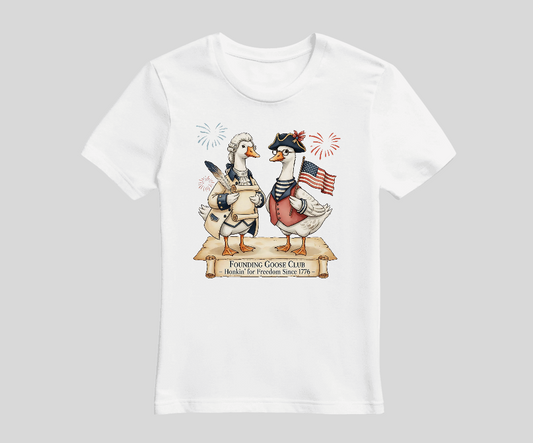 Patriotic Porch Geese 250 Anniversary Shirts