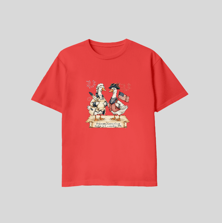 Patriotic Porch Geese 250 Anniversary Shirts